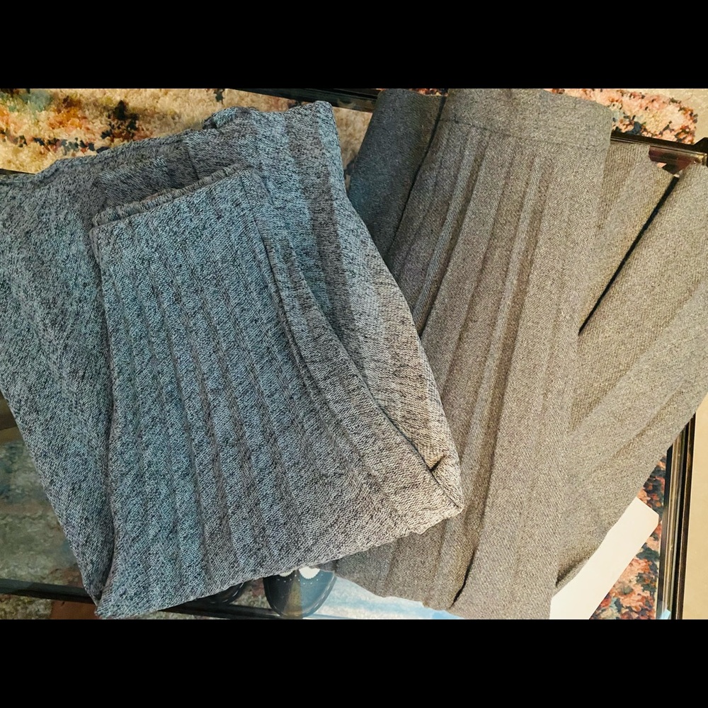 Two vintage pleated midi skirts